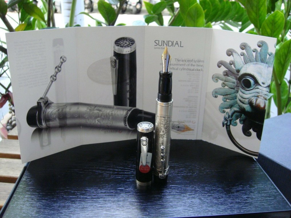 Marlen - Sundial (Penna Meridiana) - Edizione Limitata di 488 esemplari in Resina e Argento - Wieczne pióro #1.0