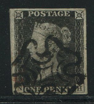 Storbritannia 1840 - Penny black PLATE 11 - Stanley Gibbons nr 2 #1.0
