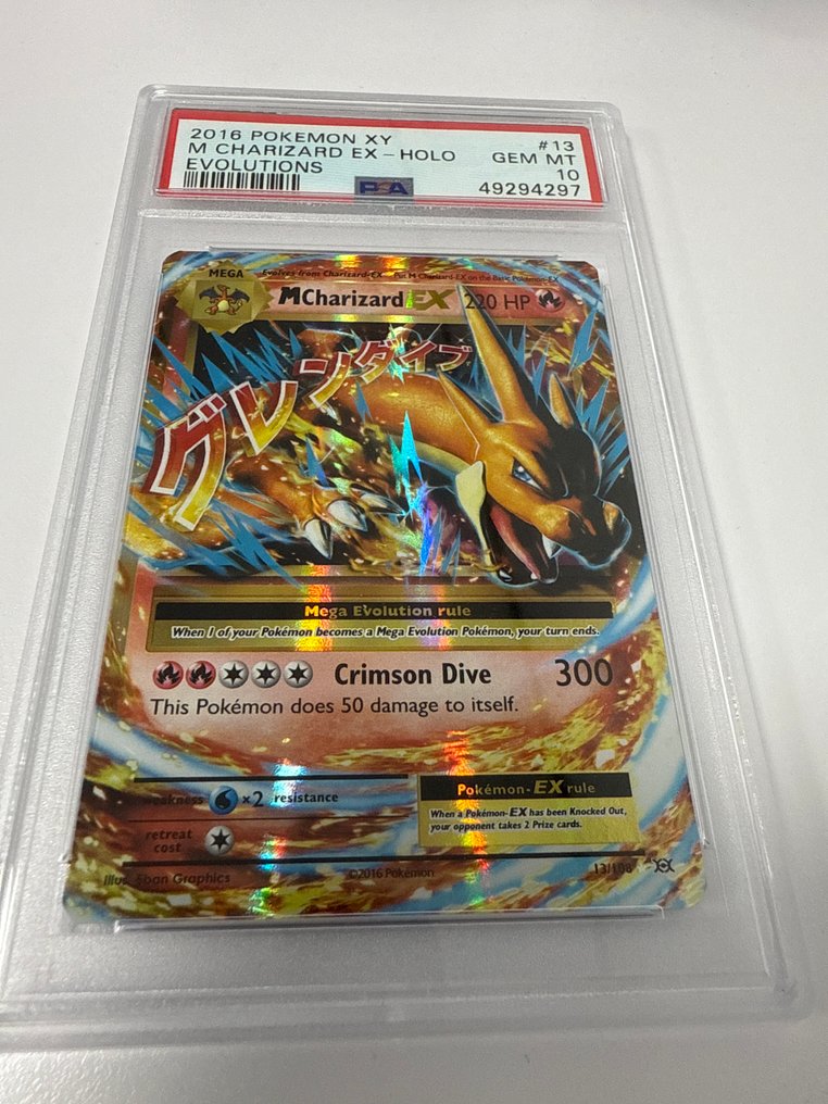 Pokémon - 1 Graded card - M Charizard EX #13 Foil, Πλήρης τέχνη - PSA 10 - XY - Evolutions #1.0
