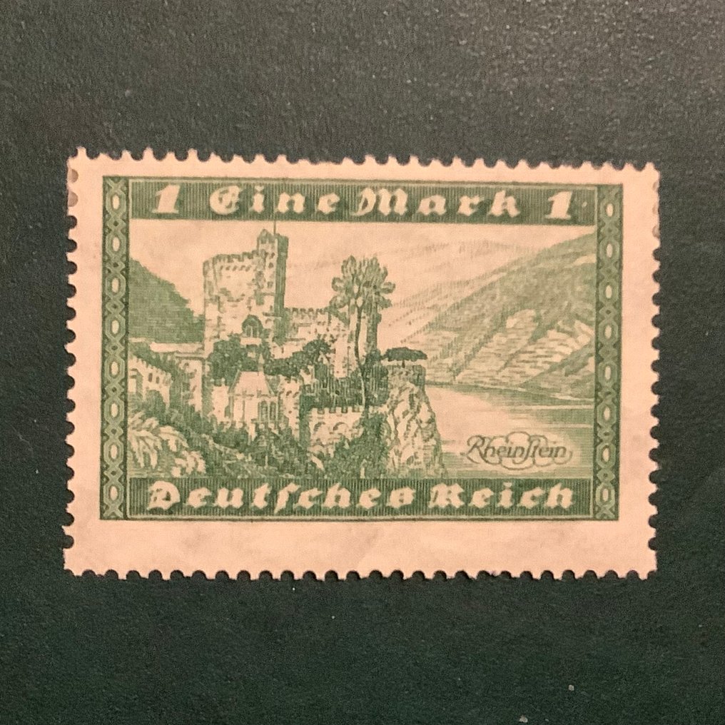 德意志帝国 1924 - Rheinstein 经过水印 Y - 认证 Peschl - Michel 364 Y #1.0