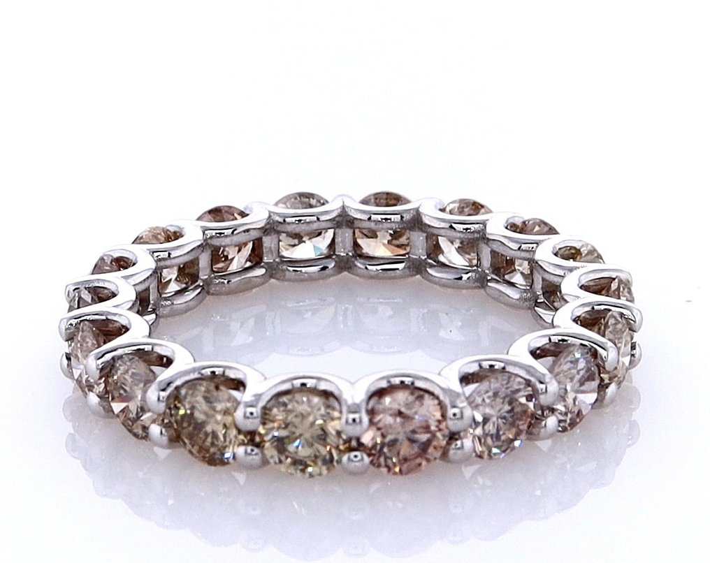 χωρίς τιμή ασφαλείας - Δαχτυλίδι - 14 καράτια Λευκός χρυσός -  2.71ct. tw. Διαμάντι (Φυσικού χρώματος) #3.2