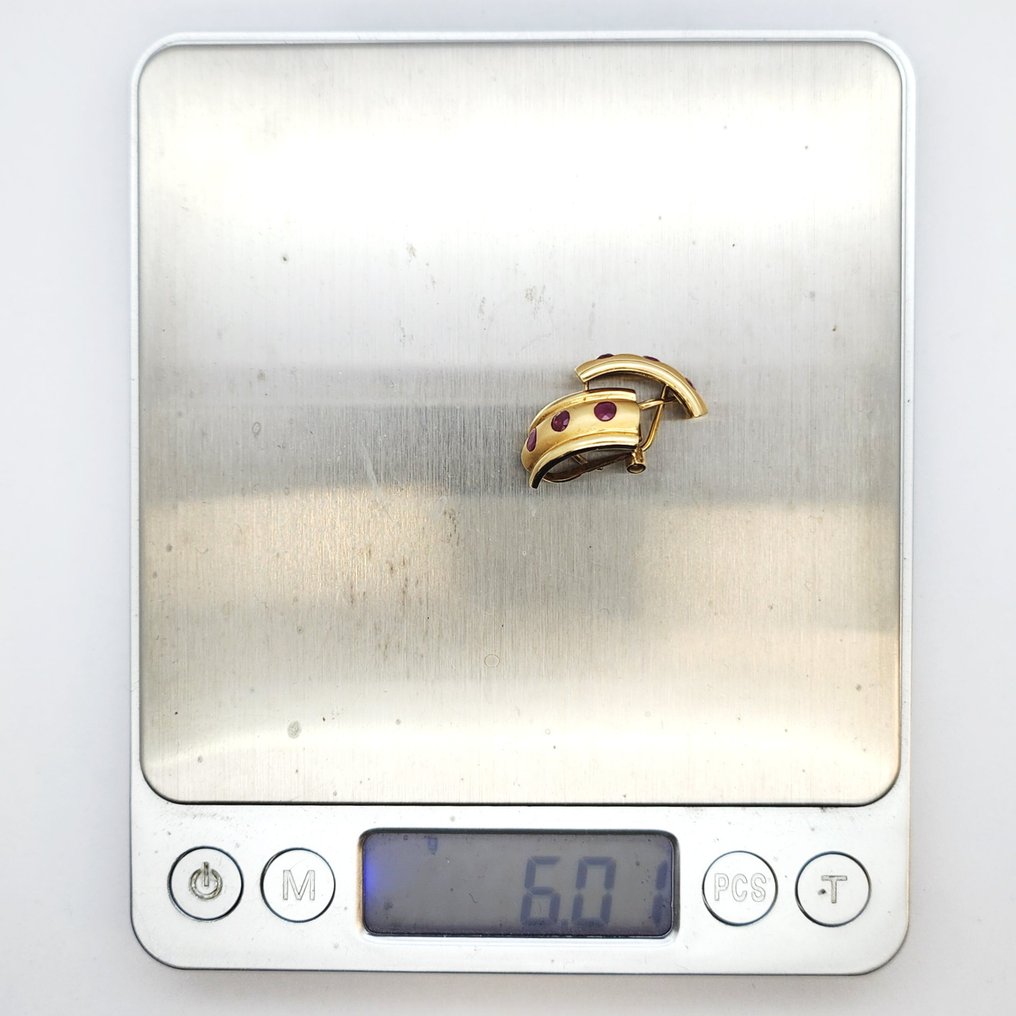 Σκουλαρίκια - 18 καράτια Κίτρινο χρυσό -  0.60ct. tw. Ρουμπίνι #3.2