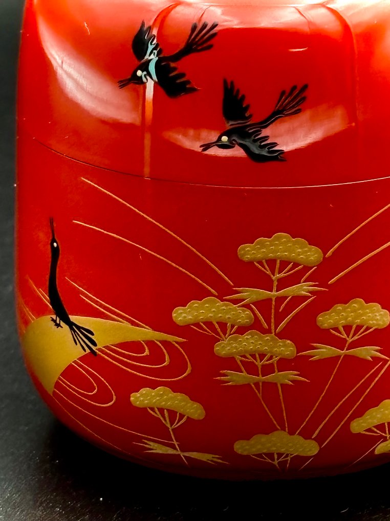 Shitaji-Natsume（底层茶叶罐）/金蒔绘/黑漆。 - 木材/漆/金 - Ii Sōkan/Nakamura Sōetsu/井伊宗観/中村宗悦 - 日本 - 平成時期（1989年至今） #3.2