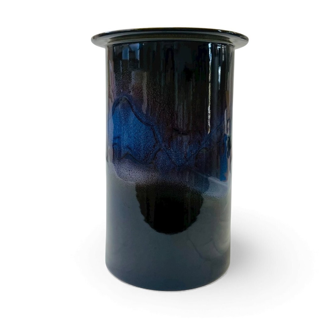 有田瓷蓝色釉面花瓶 - 瓷器 - Zenji Sadamatsu 貞松 善次 (b. 1948) - 日本 - 昭和年代(1926-1989) #1.0