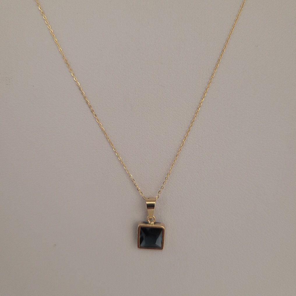 Sans prix de réserve - Pendentif - 18 carats Or jaune -  1.15ct. tw. Topaze - London Blue #4.3