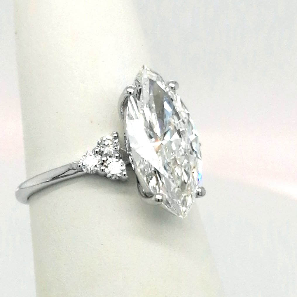 Ei pohjahintaa - Sormus - 14 kt. Valkokulta - 2.25ct. tw. Timantti (Laboratoriossa kasvatettu) - Timantti #2.1