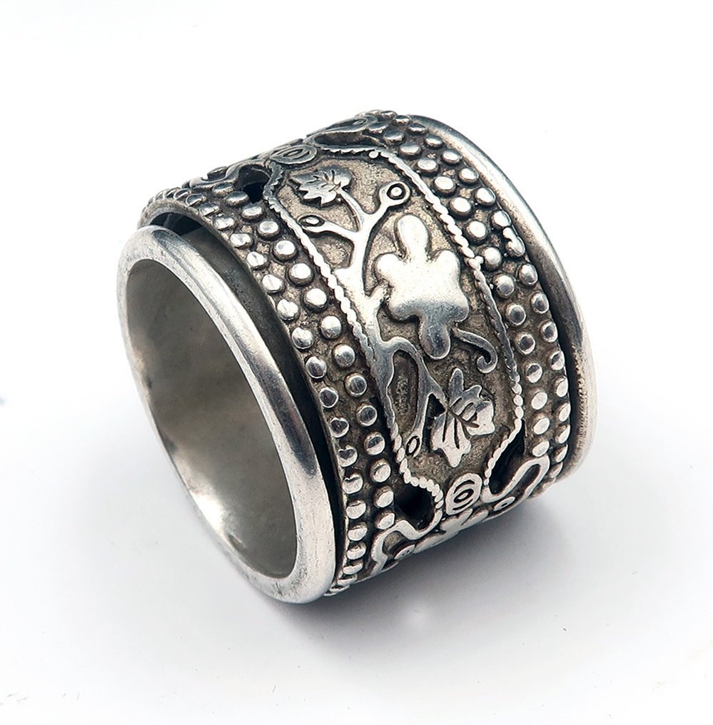 Tommelfingerring 'Moulin à Prières': Beskyttelse og lykke - Ring #2.1