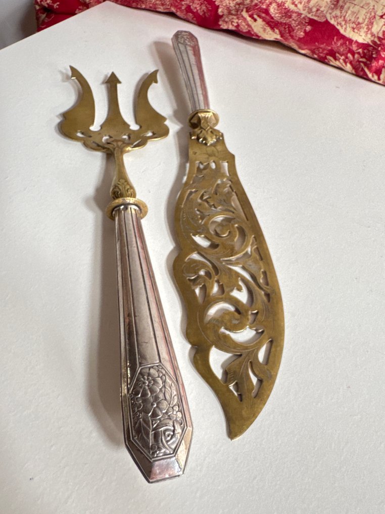 Minerva - Σετ μαχαιροπίρουνων για ψάρι (2) - Ορείχαλκος, Ασημί #1.0