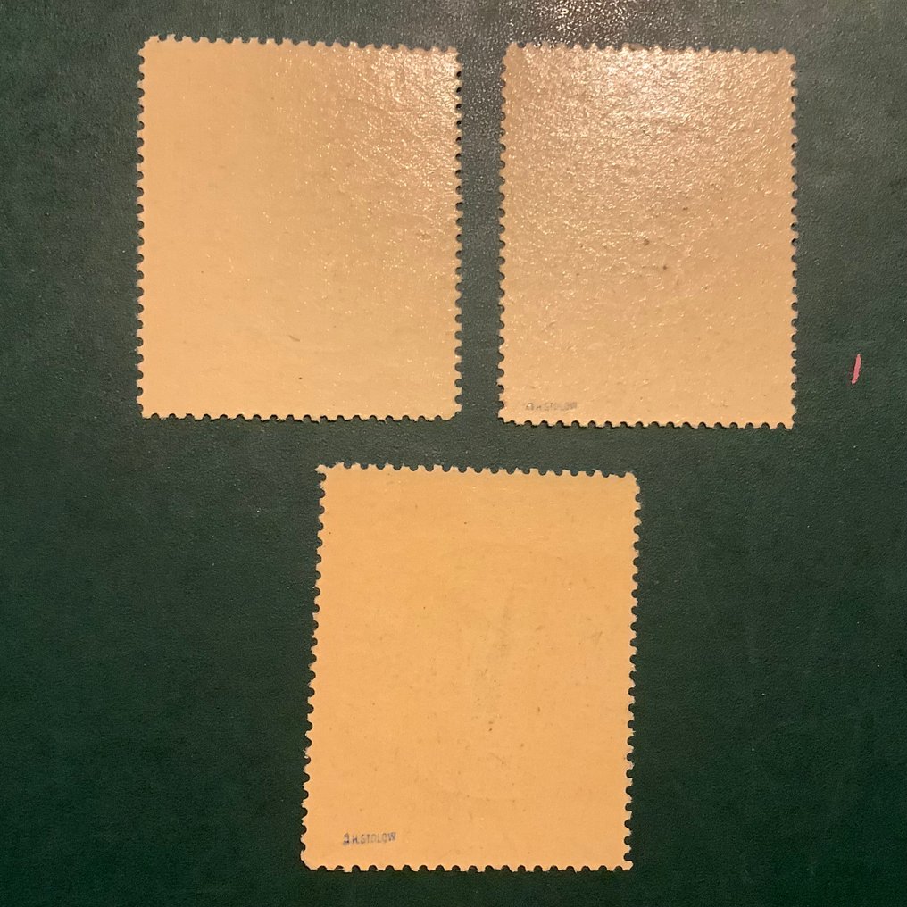 Allied Occupation - Germany (Soviet zone) 1945 - Mecklenburg-Vorpommern: Personalities with a central stamp - approved by Stolow. - Michel 20/22 #4.3