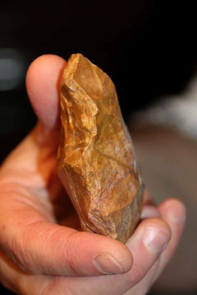 舊石器時代 燧石 Biface，pointe - 80 mm  (沒有保留價) #3.2