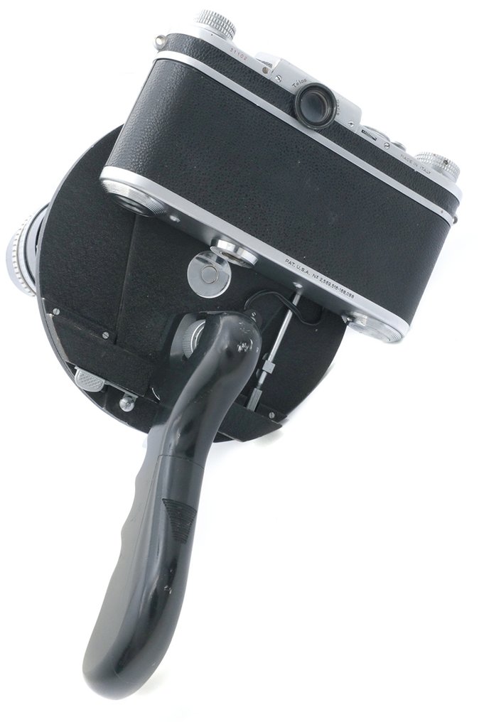 Rectaflex Rotor Italian camera made in Italy with 3 lenses and rare pistol grip. Complete and rare KIT. Analogt kamera #4.3