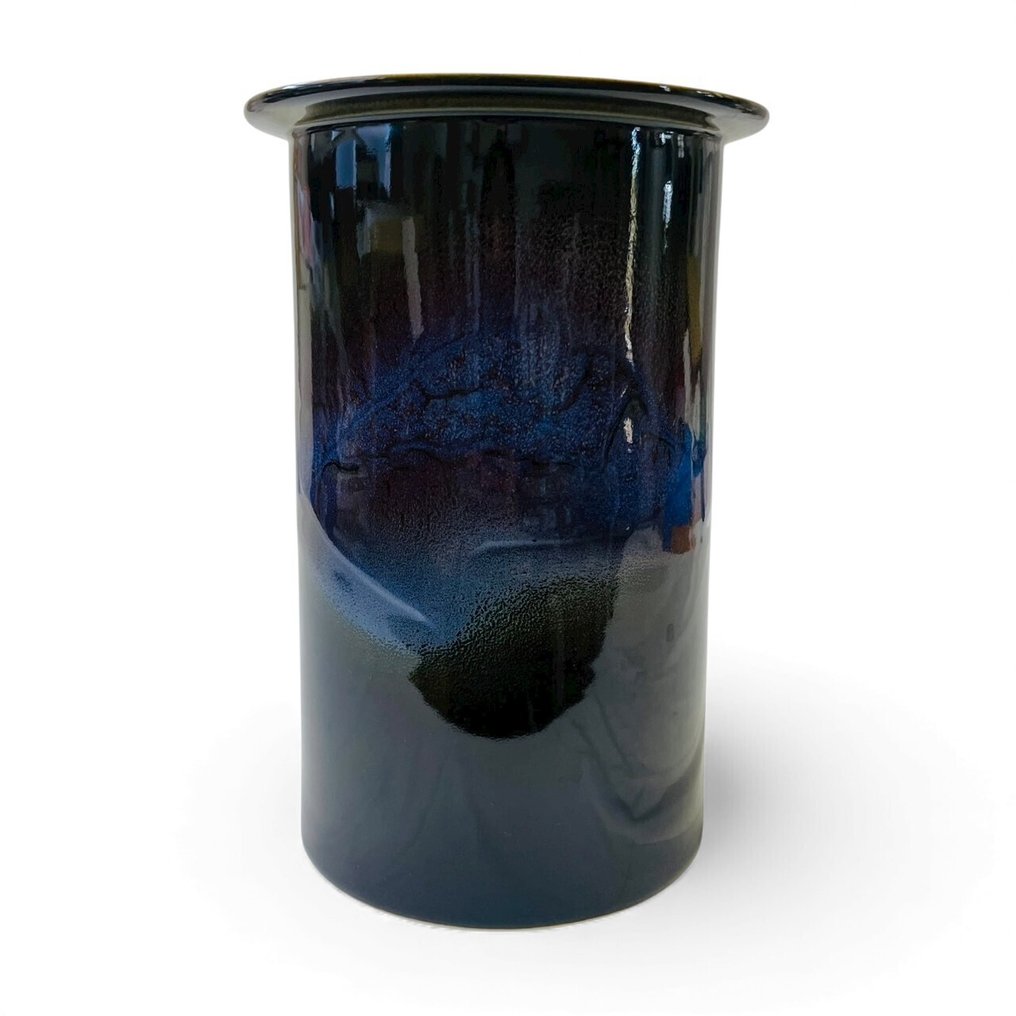 有田瓷蓝色釉面花瓶 - 瓷器 - Zenji Sadamatsu 貞松 善次 (b. 1948) - 日本 - 昭和年代(1926-1989) #3.2