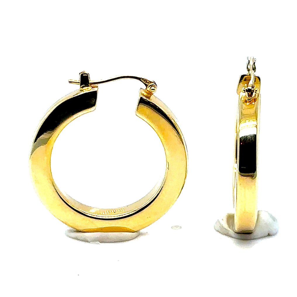 Drop fülbevaló - 14 kt. Sárga arany - Karika fülbevaló 14K arany 28 #4.3