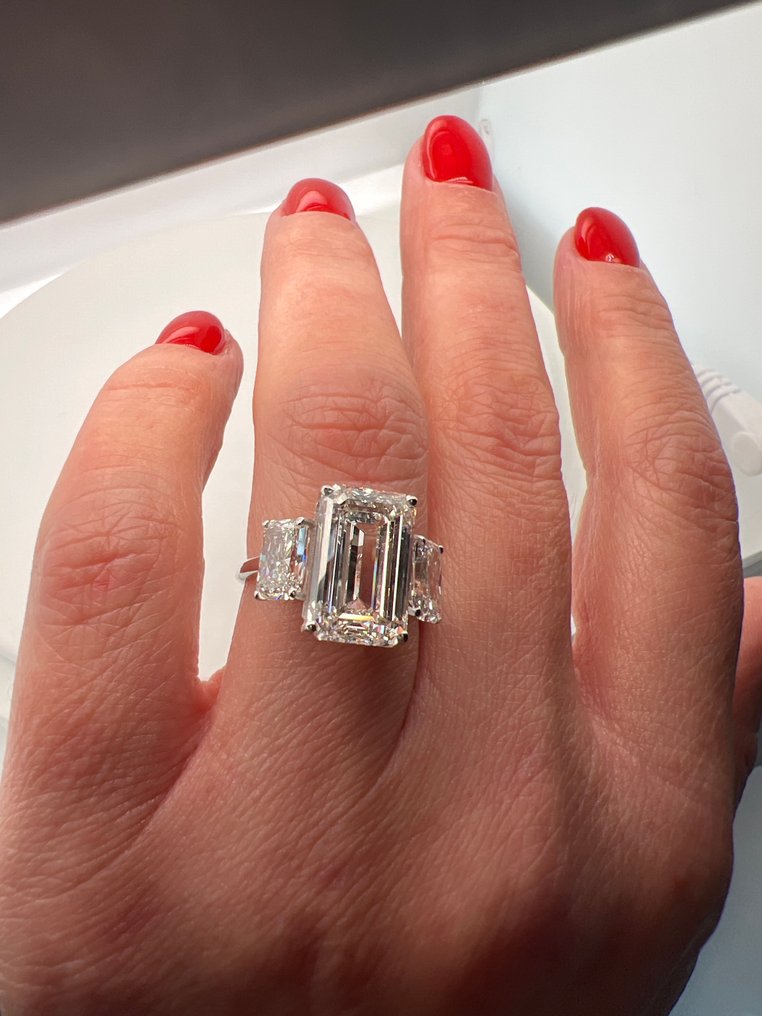 Gyűrű - 14 kt. Fehér arany - 9.21ct. tw. Gyémánt (Laboratóriumban előállított) - Gyémánt #3.2