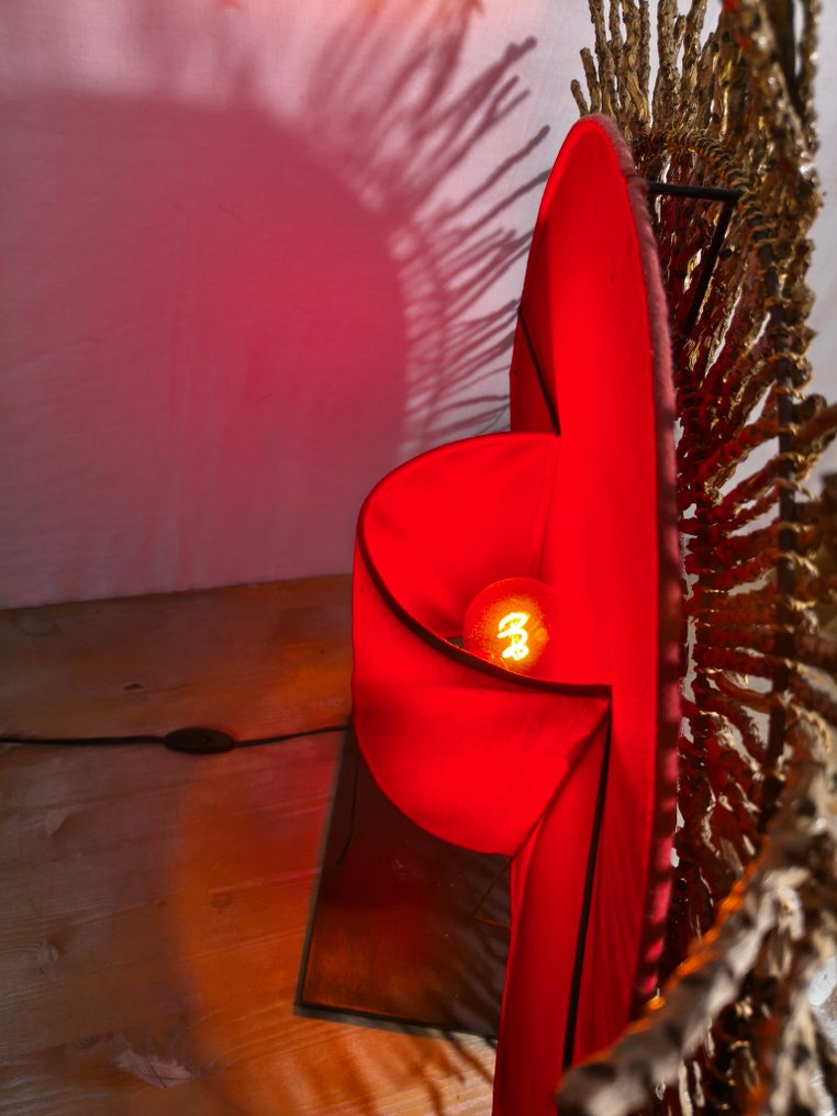 Lâmpada - Algodão, Bambu - Luminária de mesa vintage de bambu #3.2