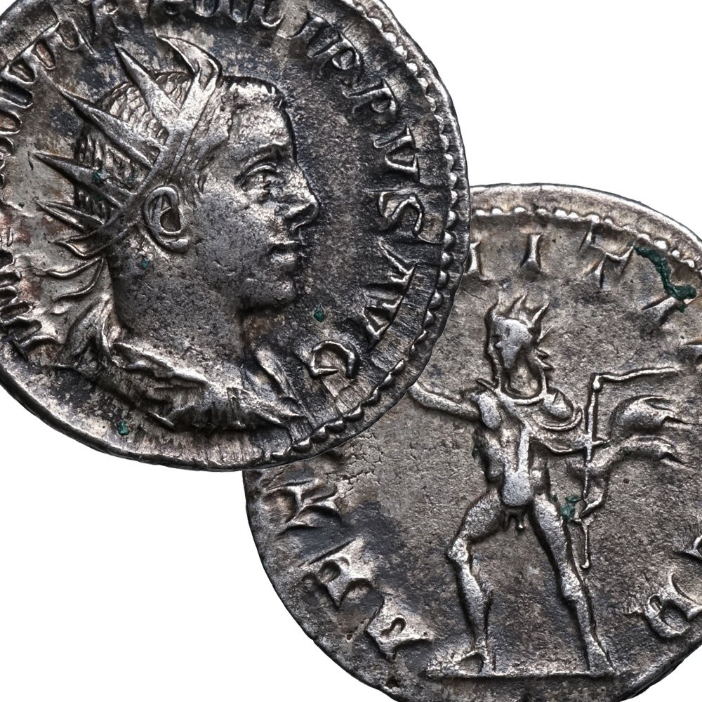 Ρωμαϊκή Αυτοκρατορία. Philip II (AD 247-249). Antoninianus Rom. SOL mit Peitsche. Gute Details!  (χωρίς τιμή ασφαλείας) #1.0