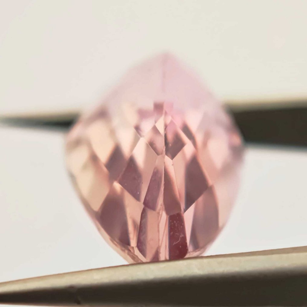 Fără preț de rezervă Spodumene - 15.16 ct - ALGT (Laboratorul pentru testarea pietrelor prețioase din Anvers) - Pink / Yellow Spodumene #3.2