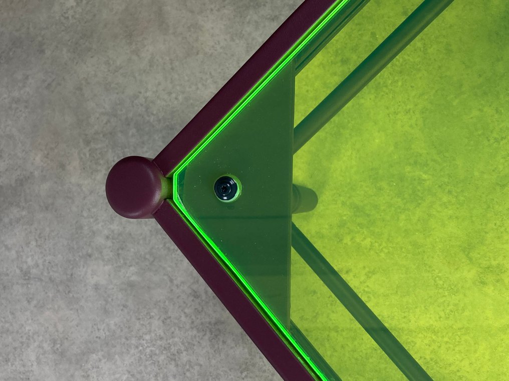 Nicola Beger - Nicola Beger - Sedia - Legno, plexiglass - Sedia aubergine con plexi #2.1