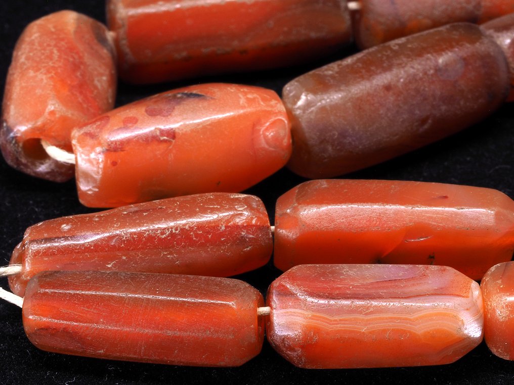 一串珠子 - 玛瑙 - 印度 - 马里 - 古老的 #2.1