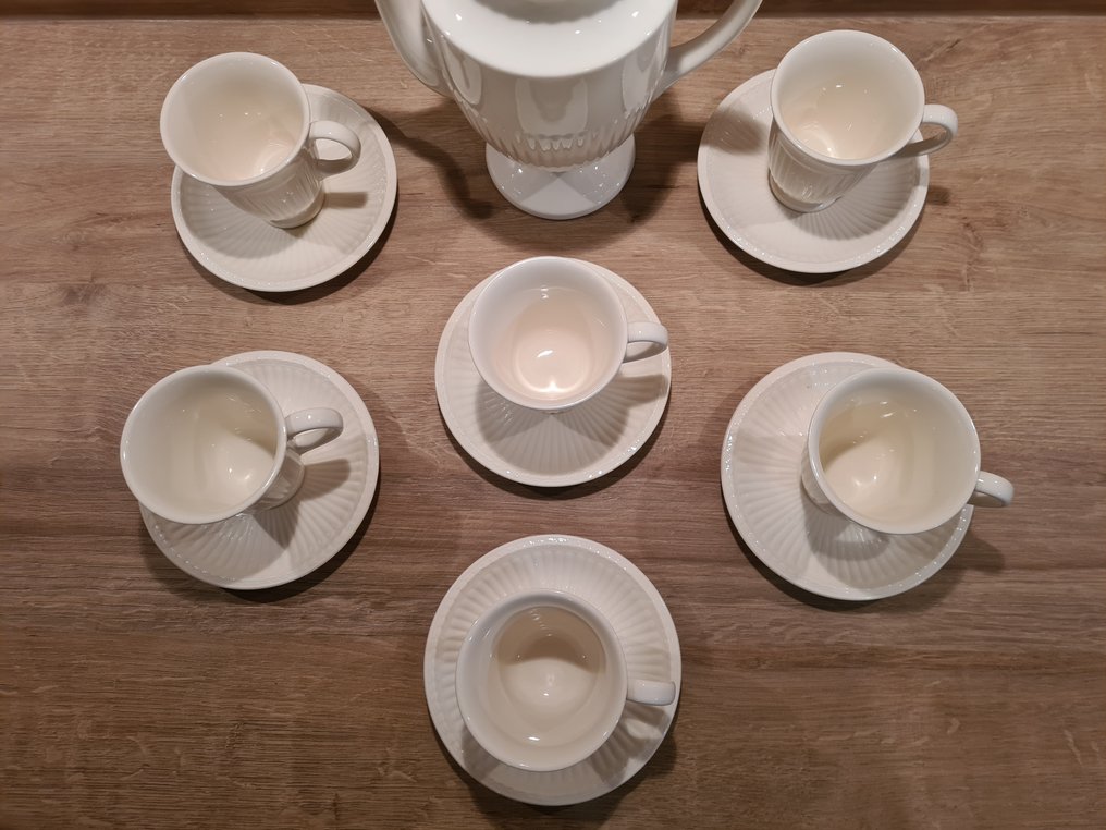 Wedgwood - Coffee set for 6 (13) - Edme - Porcelain #4.3