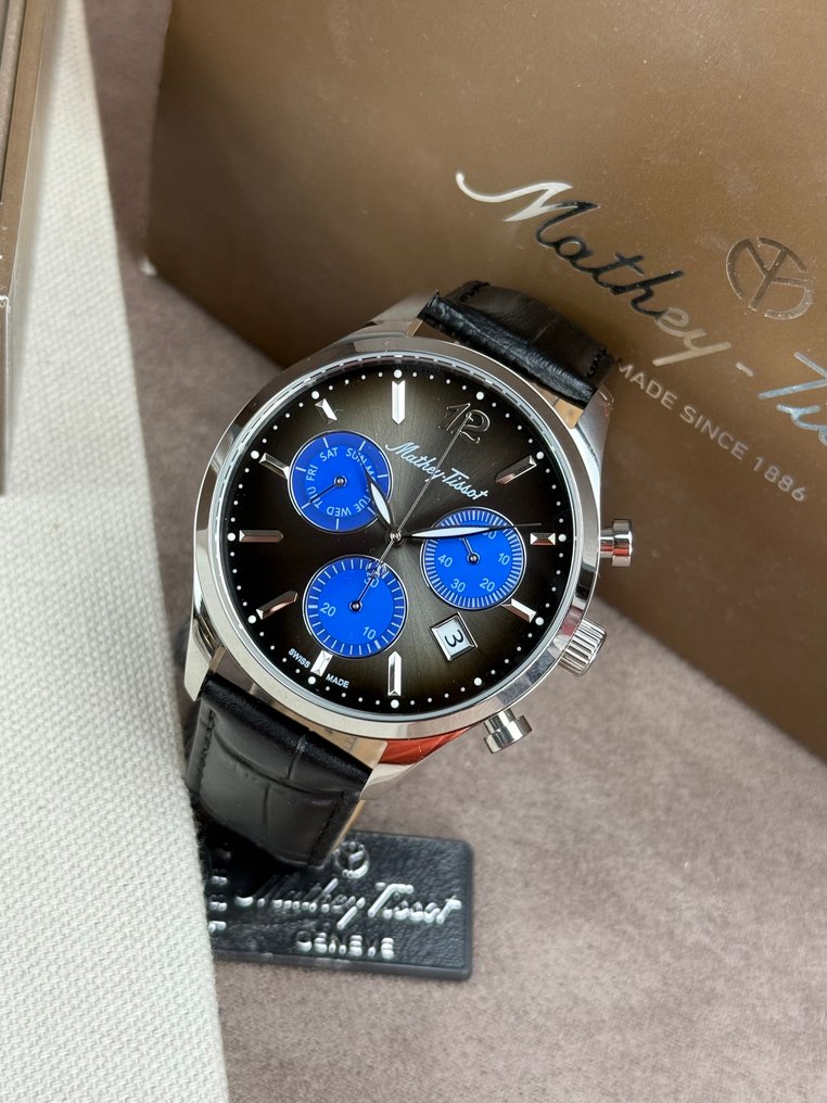 Mathey-Tissot - Urban Chronograph Date Black/Blue - Nincs minimálár - H411CHALMB - Férfi - 2020+ #1.0