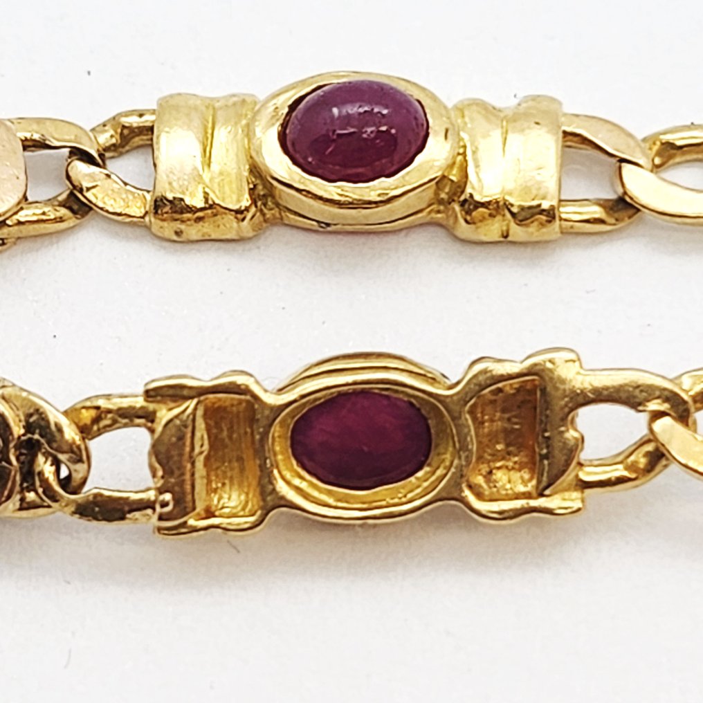 Δαχτυλίδι βραχίονα - 18 καράτια Κίτρινο χρυσό - 2.40ct. tw. Ρουμπίνι #2.1