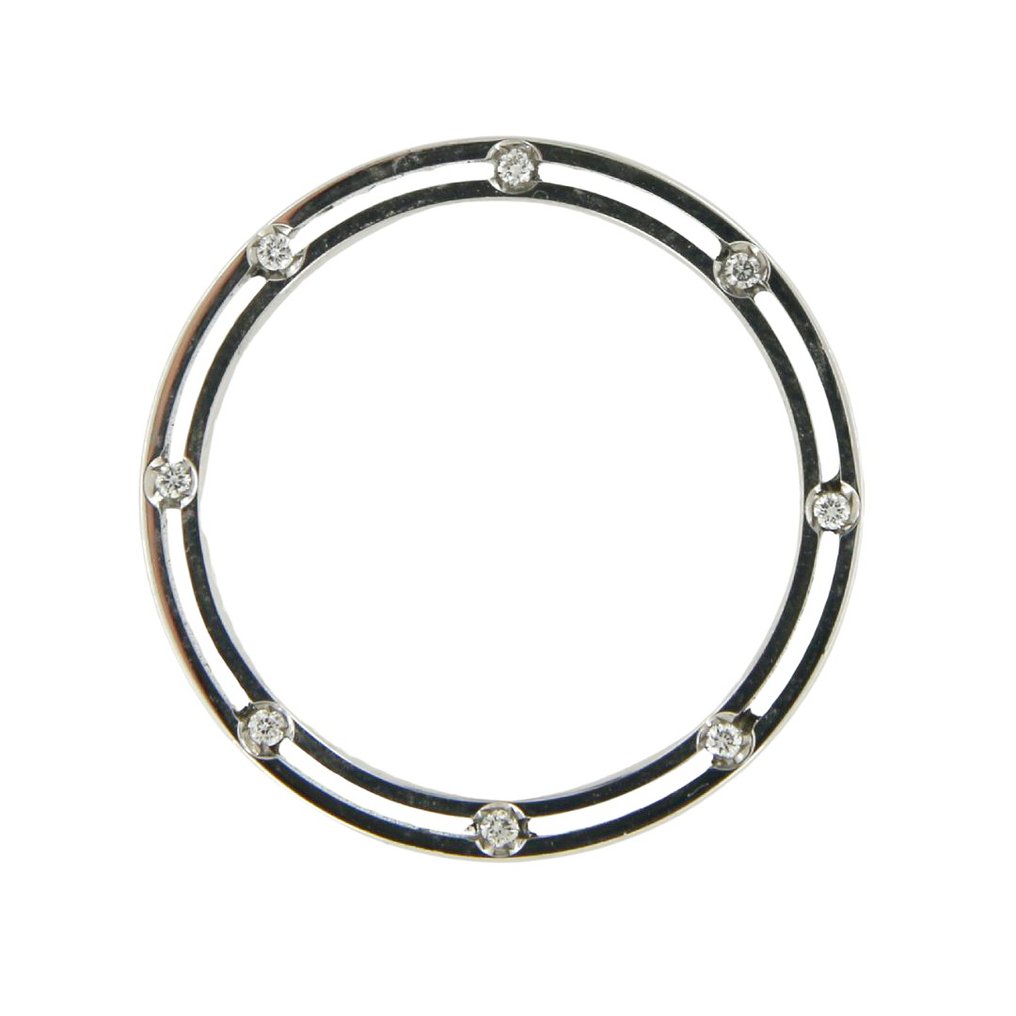 Damiani - 戒指 - 18 克拉 白金 -  0.16ct. tw. 鉆石 (天然)  #4.3