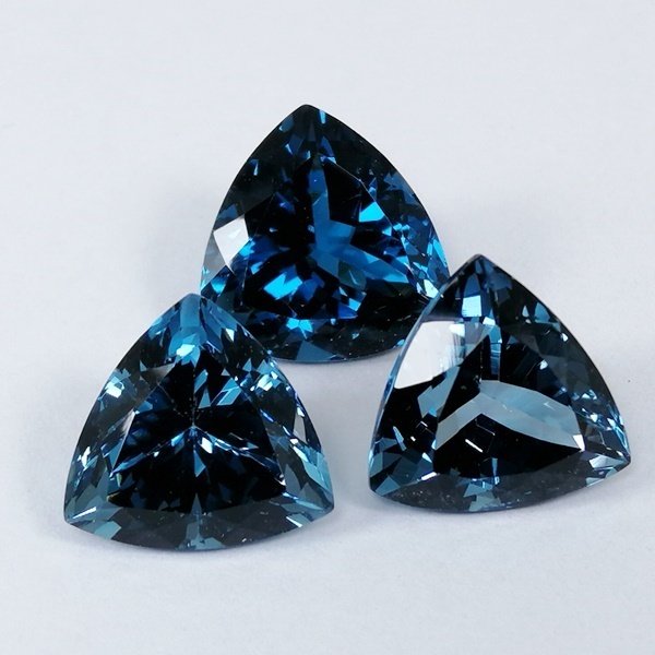 3 pcs Blå Topas - 21.98 ct - Instituto Gemólogico Español (IGE) #1.0