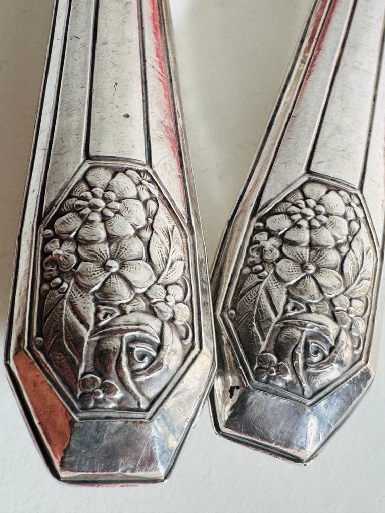 Minerva - Σετ μαχαιροπίρουνων για ψάρι (2) - Ορείχαλκος, Ασημί #1.0