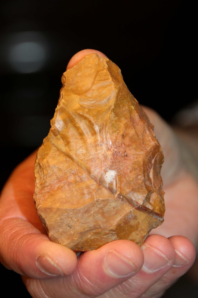 舊石器時代 燧石 Biface，pointe - 80 mm  (沒有保留價) #1.0