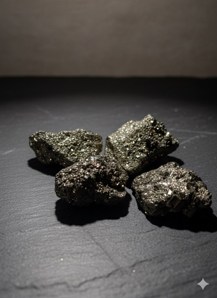 Pyrit Mineralsamling- 200 g - (4) #1.0