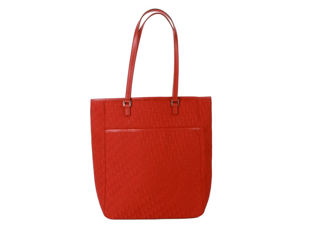 Christian Dior - Red Monogram Canvas & Leather - Tote bag #1.0