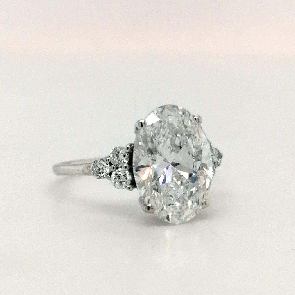 Zonder Minimumprijs - Ring - 14 karaat Witgoud - 3.25ct. tw. Diamant (Lab-grown) - Diamant - D VS1 #1.0