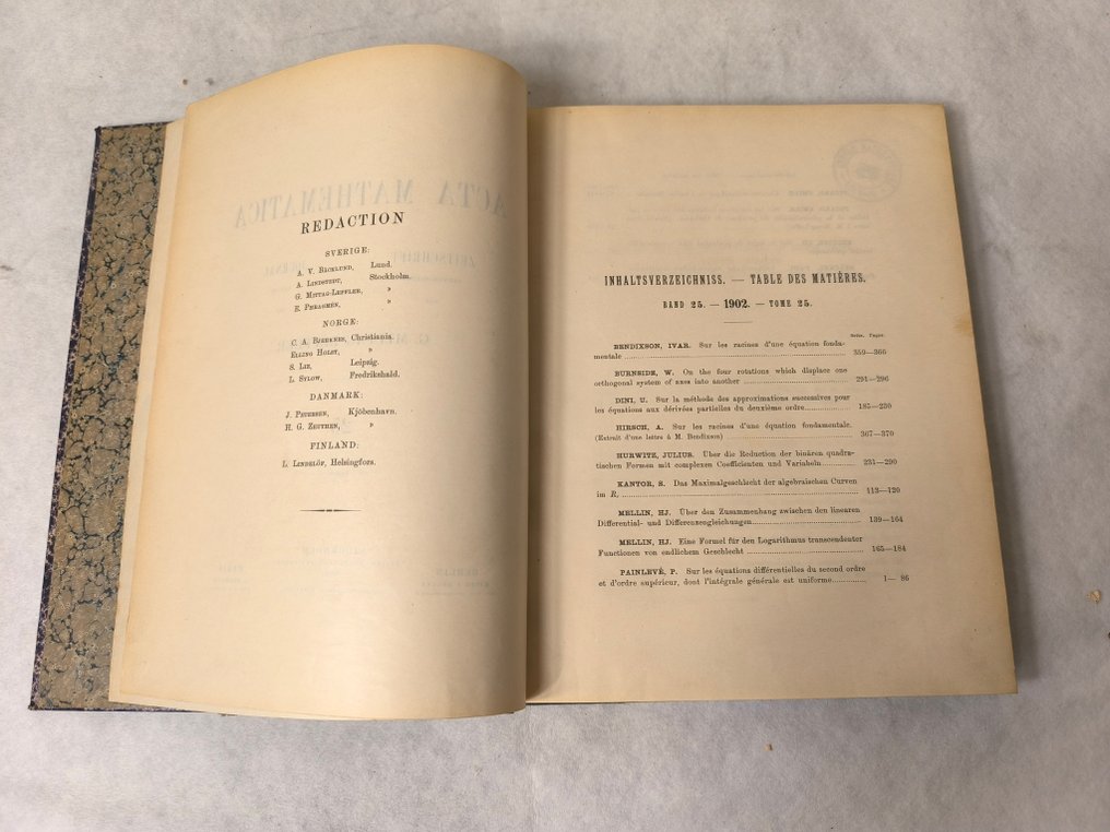 G.Mittag-Leffler - Acta Mathématica - 1902-1912 #2.1