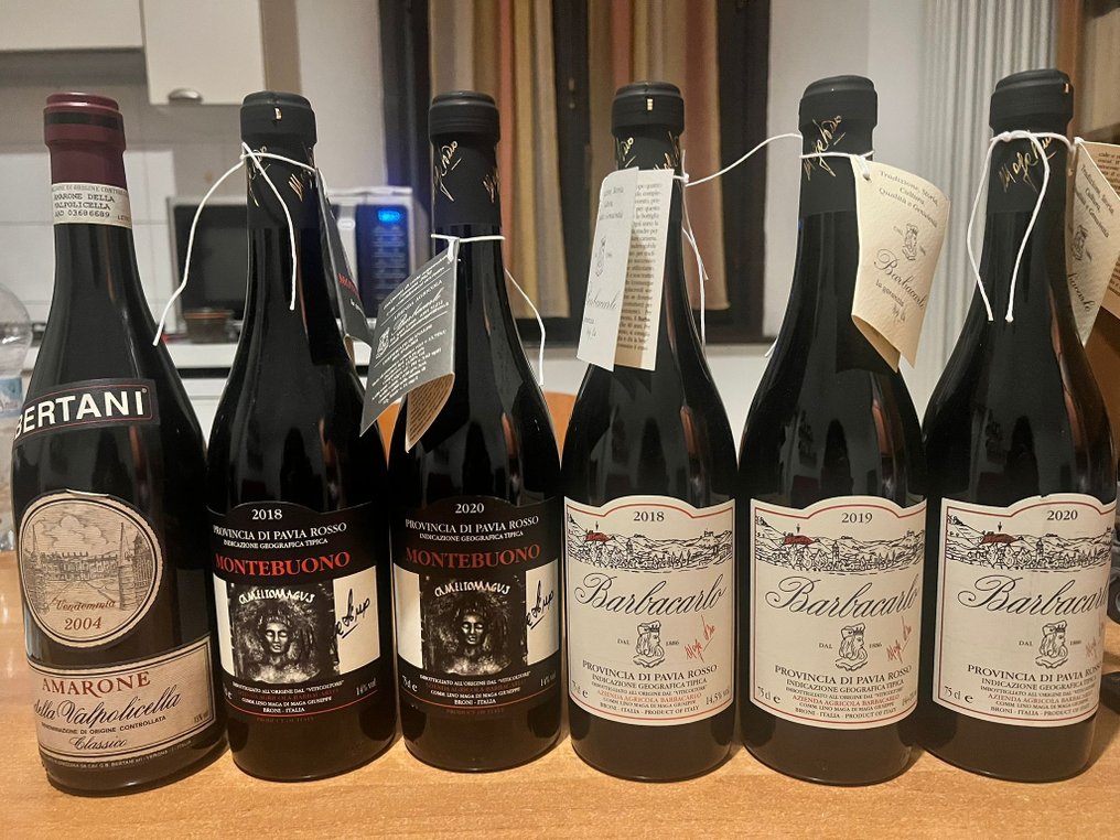 2018 , 2019, 2020 Barbacarlo, 2018, 2020 Montebuono Lino Maga & 2004 Bertani Amarone della Valplicella - 伦巴第, 威尼托 - 6 Bottles (0.75L) #1.0