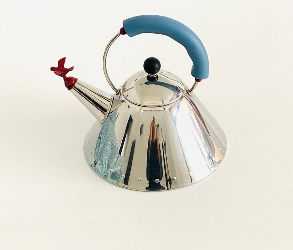 Alessi - Michael Graves - Bollitore - Modello 9093 - Acciaio, Resina Termoplastica - BIRD #2.1