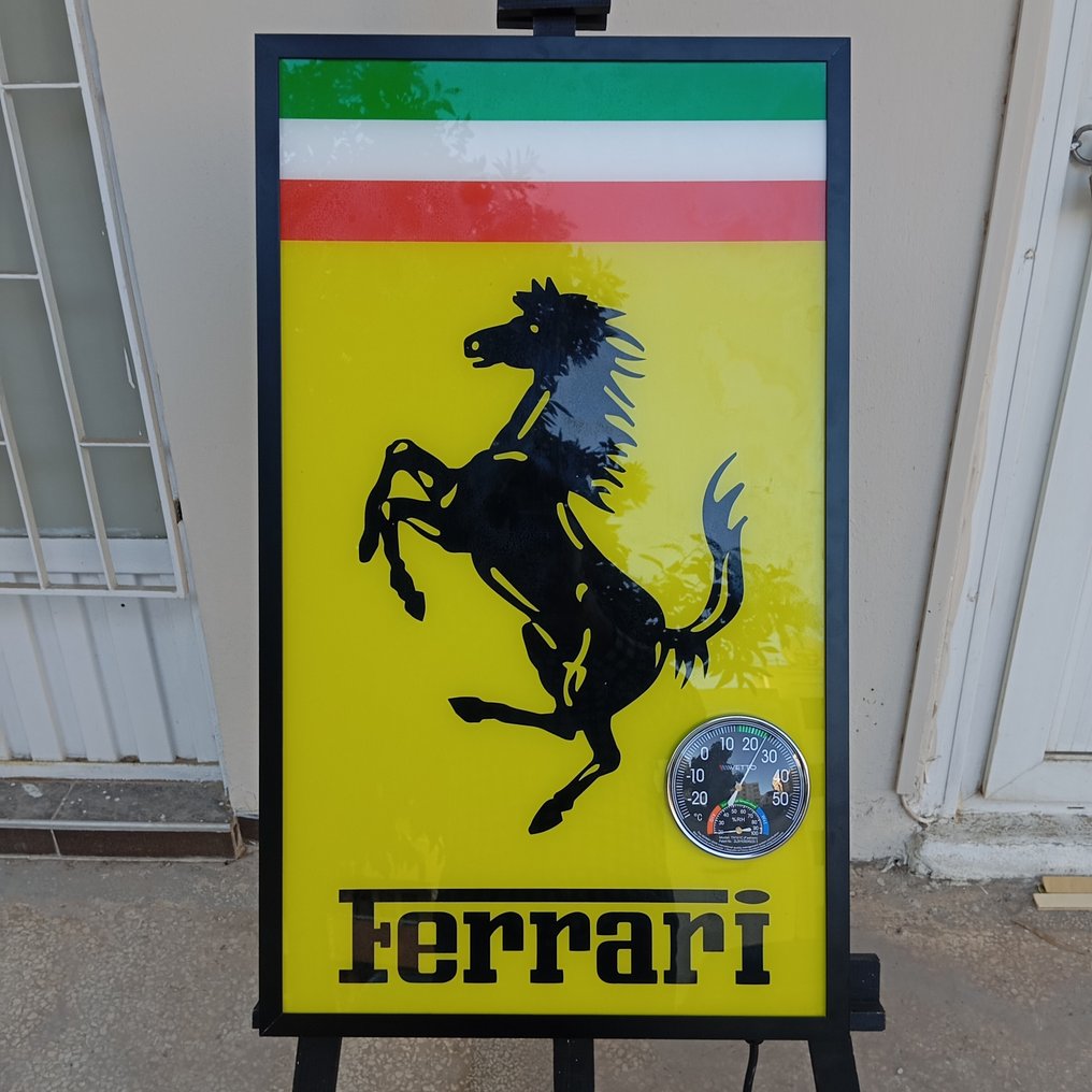 法拉利温度计标志 - Ferrari Thermometer Illuminated Sign- Solea Collection Limited (1/3) - 照明標誌 - 鋁, 普莱克西 #1.0