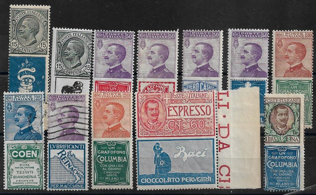 Olasz Királyság 1924/1925 - FRANCOBOLLI reklám Lotto - új mix - MNH/MLH #1.0