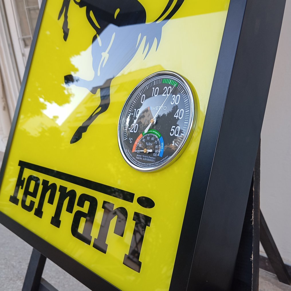 法拉利温度计标志 - Ferrari Thermometer Illuminated Sign- Solea Collection Limited (1/3) - 照明標誌 - 鋁, 普莱克西 #2.1