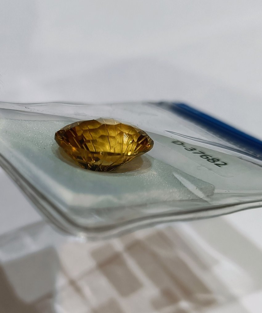 1 pcs  Κίτρινο, Καφέ Κιτρίνης  - 12.27 ct - Instituto Gemólogico Español (IGE) #4.3