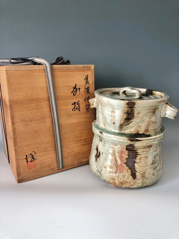 花瓶 - 石器 - 日本 - 美浓-伊贺水指  (没有保留价) #1.0