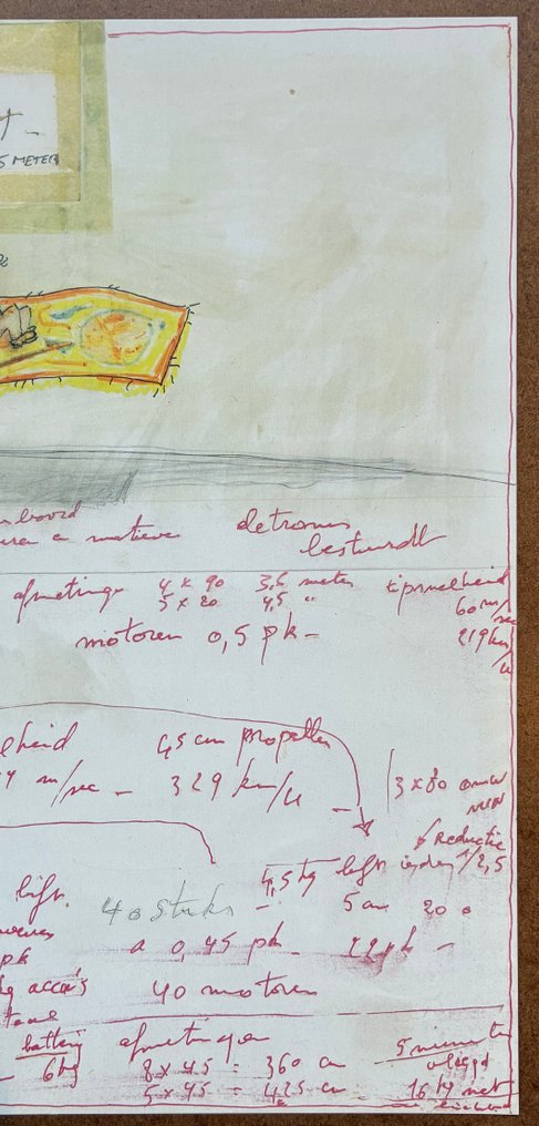 Panamarenko (1940-2019) - Vliegend tapijt (Handgesigneerd) #4.3