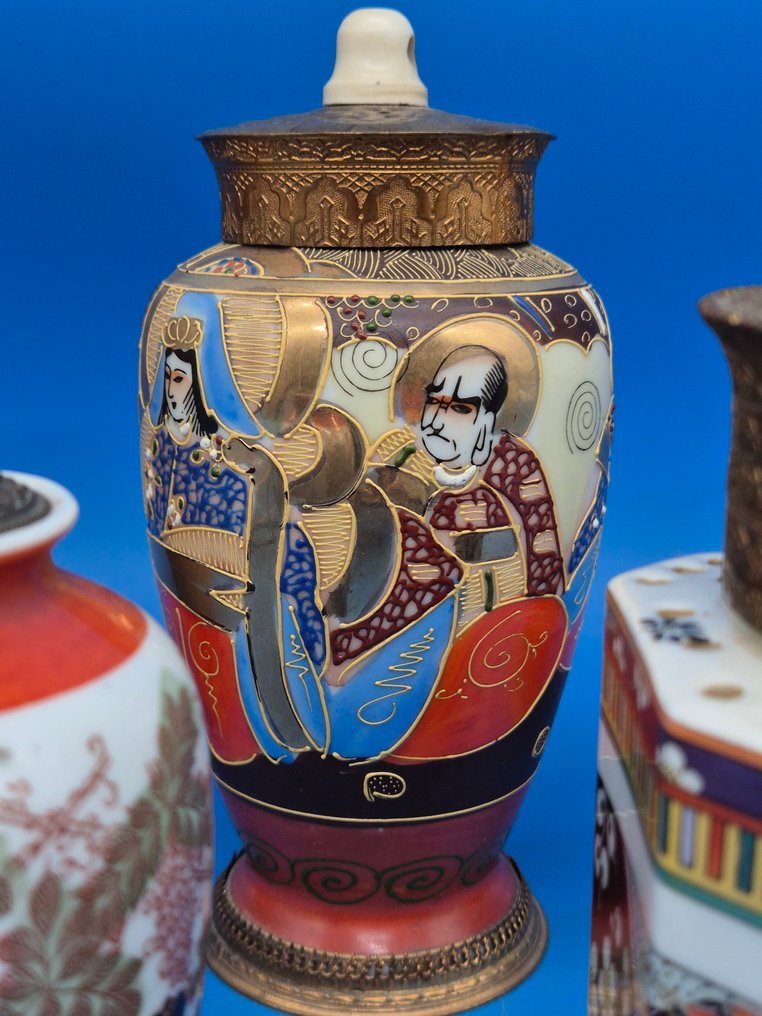 Japanische Satsuma-Porzellanlampen – Handbemalt - Lamp - Porcelain #3.2