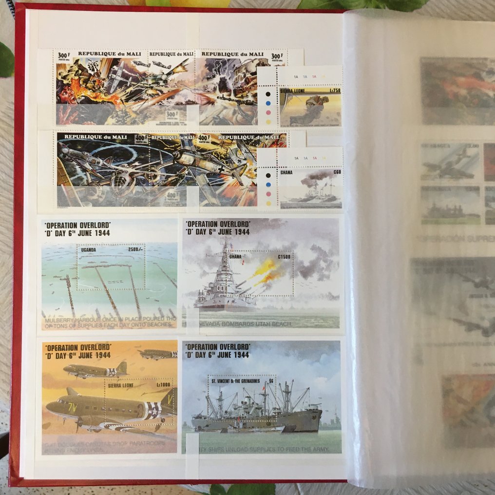 Świat - Bella, nowa kolekcja znaczków z arkuszami, tematyka D-Day + Stany Zjednoczone Ameryki i #2.1