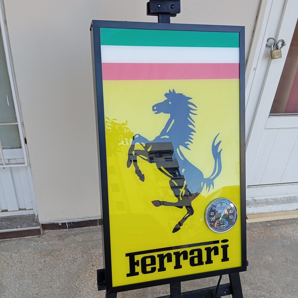 法拉利温度计标志 - Ferrari Thermometer Illuminated Sign- Solea Collection Limited (1/3) - 照明標誌 - 鋁, 普莱克西 #4.3
