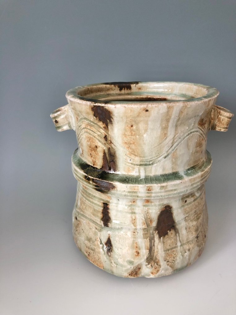 花瓶 - 石器 - 日本 - 美浓-伊贺水指  (没有保留价) #2.1