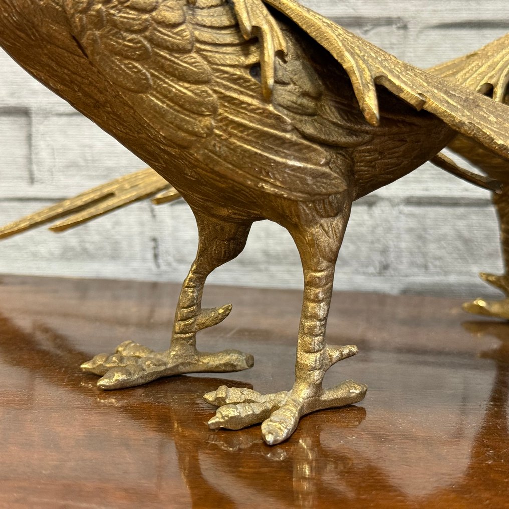Figurine - Pair of Bronze Pheasants (2) - Cold painted bronze #3.2