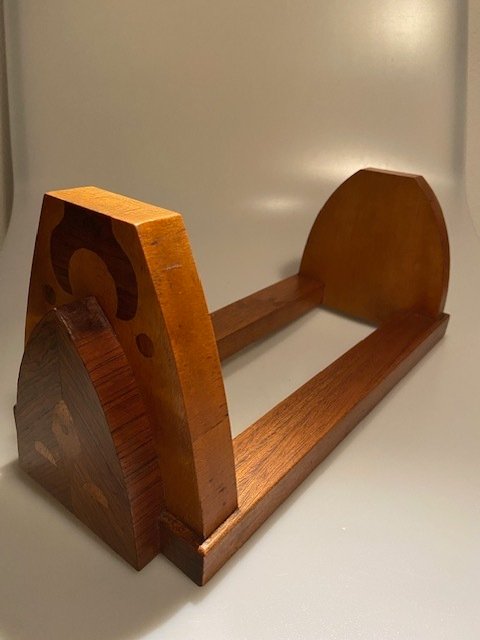 Amsterdamse school - Bookends - Various types of wood - Art Deco bookshelf #1.0
