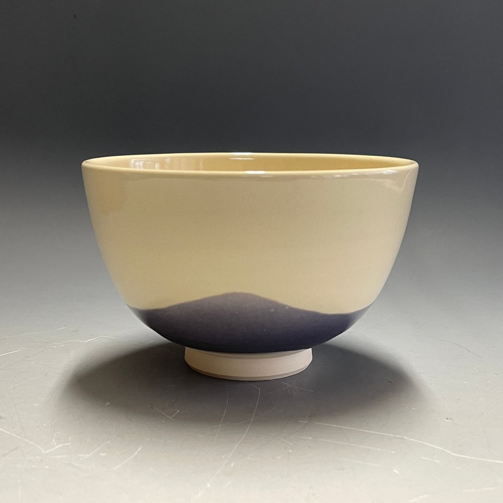 Kutani Ware - Bunsui / Tamekichi Mitsui - Chawan - Σετ των 2 / Ποτήρι τσαγιού / Ξύλινο κουτί αποθήκευσης / Τελετή τσαγιού - Αγγειοπλαστική - Sado / Matcha #4.3