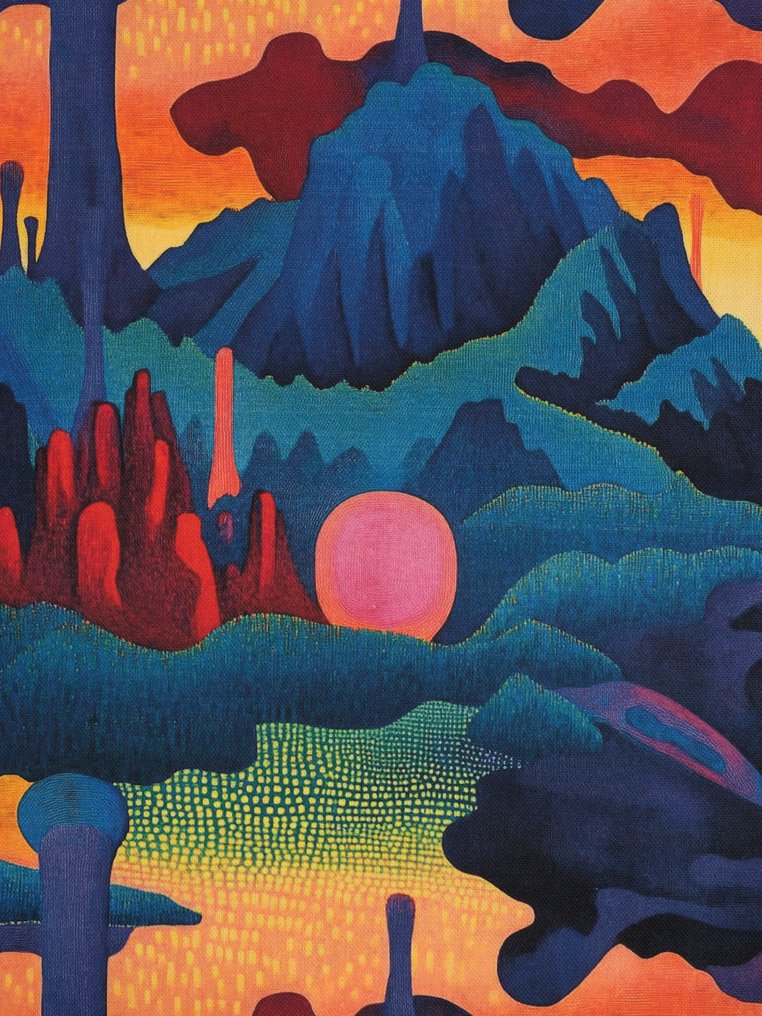 免费送货！TexStilArt - Galaxia - 独家100%纯棉Oeko-Tex面料 - 室内装潢面料  - 3 m - 3 m #2.1